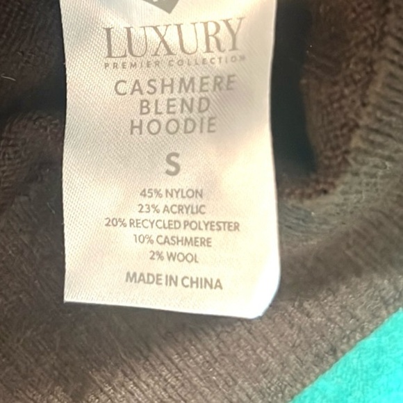 ⭐️Cashmere Luxury Soft Blend Hoodie,Chestnut,Stretch,Excellent Cond, Size Smalll - Picture 8 of 11